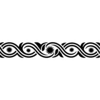 Elegant Black Ornamental Border on White Background - Ornament - Element vector