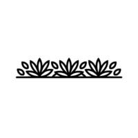 Minimalist Floral Border, Elegant Decorative Line Art vector