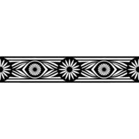 Monochrome Geometric Pattern Border vector