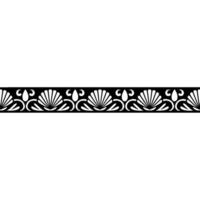 Elegant Border with Shell and Scroll Motifs vector