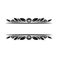 Elegant Black Floral Frame on Gray Background, Ornament vector
