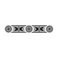 Ornamental Border with Sun Moon Elements vector