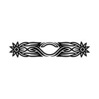 Decorative Tribal Ornament, Black and White vector