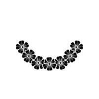 Minimalist Floral Arch on White Black and White, Decorative Element vector