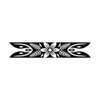 Elegant Floral Border, Black and White, Decorative Ornament - Pattern vector