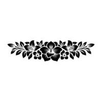 Black Floral Border, Elegant Element - Ornament vector