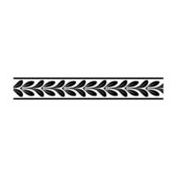 Elegant Leaf Border Black and White Decorative Element - Leaves vector