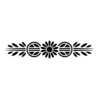 Minimalist Floral Border Element on White Background vector