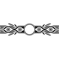 Elegant Black White Ornamental Border, Geometric Pattern vector