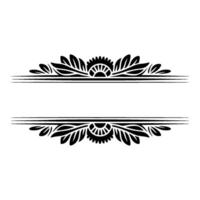 Elegant Black Floral Border - Text Frame, Decorative Elements vector