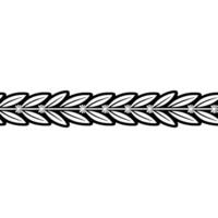 Elegant Black and White Foliage Border Minimalist Element vector