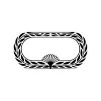 Elegant Art Deco Border Frame with Floral Embellishment vector