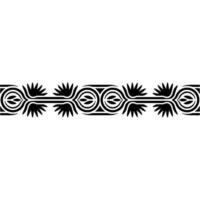 Elegant Black and White Border with Floral Motifs vector