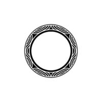 Elegant Circular Frame in Black and White, Decorative Border vector