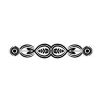 Elegant Floral Border Element in Black on White vector