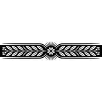Elegant Floral Border in Black and White, Decorative Element - Decoration vector