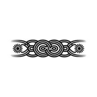 Elegant Black and White Ornamental Border - Decorative - Ornament vector