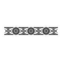 Geometric Sun Motif Border - Minimalist Style vector