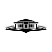 Minimalist Modern Home Silhouette - Architecture vector