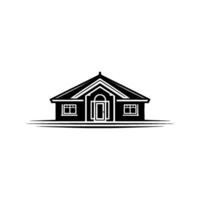 Minimalist Black and White House, Real Estate vector