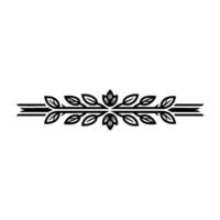 Minimalist Leafy Branch Border, Elegant vector