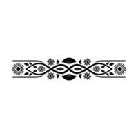 Elegant Floral Border in Black, Minimalist Style, Decorative Element vector