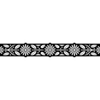 Floral Border Silhouette on Gradient Background vector