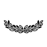 Minimalist Leafy Wreath on Off-White Background vector