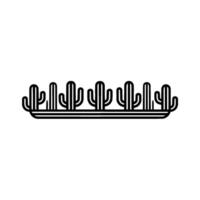 Minimalist Cactus Line Art Southwestern Element vector