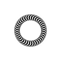 Abstract Black and White Concentric Ring Illusion, Op Art vector