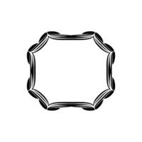 Elegant Black White Decorative Frame on Light Gray Background vector