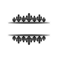 Minimalist Desert Cactus Frame, Illustration, Elegant vector