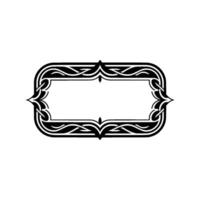 Elegant Decorative Frame Illustration, Black and White, Minimalist vector