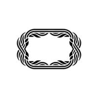 Elegant Black and White Woven Frame for Projects vector