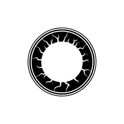 Abstract Circular Cracking Pattern with Minimalist Style