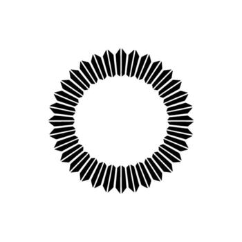 Geometric Abstract Ring with Sharp Angular Shapes on White Background vector