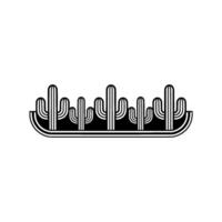 Minimalist Cactus Line Art Illustration on Gray, Desert vector