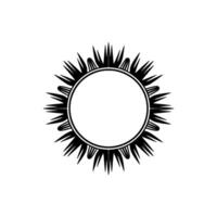 Abstract Sunburst Frame on Gray Background vector