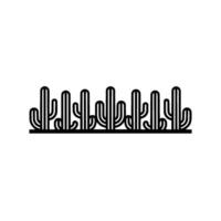 Minimalist Cactus Line Art Illustration on Gradient Background vector
