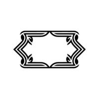 Ornate Black and White Frame - Elegant Label vector