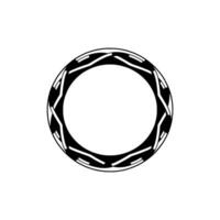 Metallic Weave Ring Abstract Geometric on Neutral Background vector