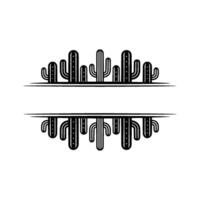 Minimalist Cactus with Space for Text, Illustration vector