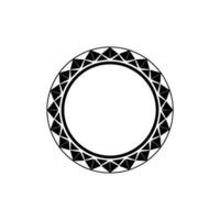 Geometric Circular Frame with Triangle Pattern, Modern Minimalist vector