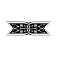Elegant Floral Border in Black and White - Ornamental Element vector