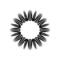 Abstract Black White Radial Motif Modern Decorative vector