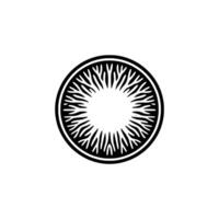 Stylized Tree Ring Circle, Modern Minimalist vector