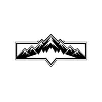 Minimalist Mountain Range - Black and White vector