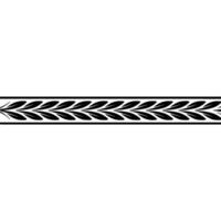 Elegant Leaf Border on White Background, Minimalist Style vector