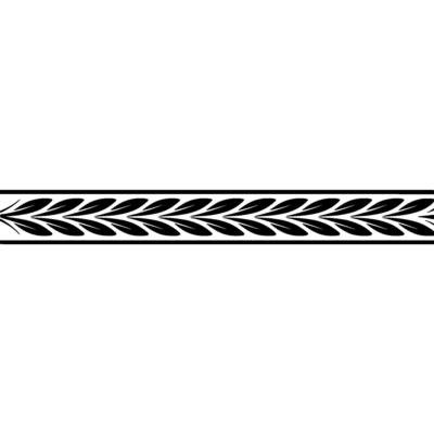 Elegant Leaf Border on White Background, Minimalist Style