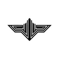 Geometric Deco Emblem on White Background vector